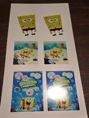 SpongeBob SquarePants Bright Yellow Sticker Sheet with Blue Accents
